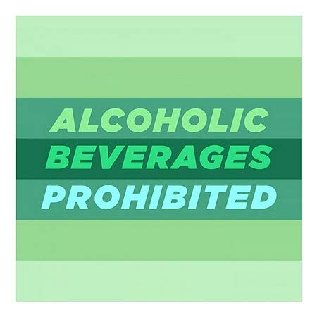 Cgsignlab | משקאות אלכוהוליים אסורים -שיפוע מודרני נצמד חלון | 5 x5